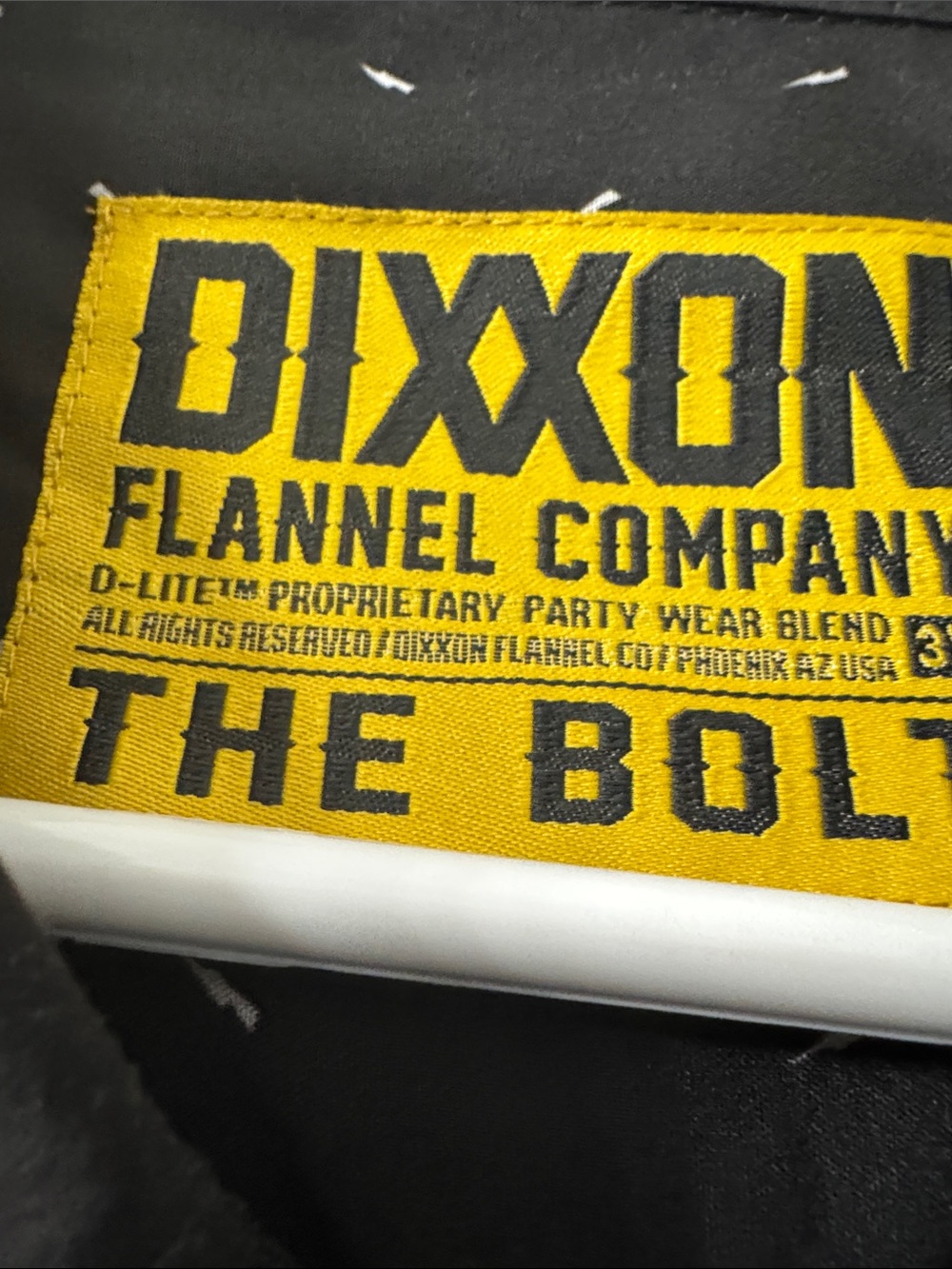 DIXXON Short Sleeve Black Button-Up Shirt. The Bolt. - Picture 2 of 4